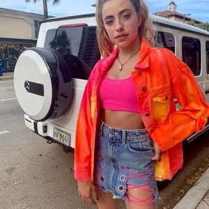 Tie Dye Oversized Denim Jacket by Carmer Denim